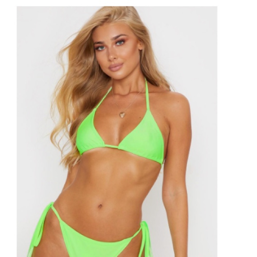 Neon green Bikini top.